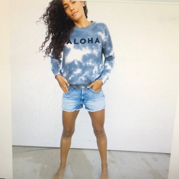 GUAVA/“EASY ALOHA” SALT & PEPPER SWEATSHIRT/NEW - Picture 1 of 10